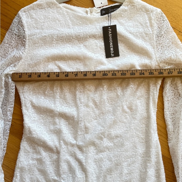 White Sequin Dress - Picture 3 of 6